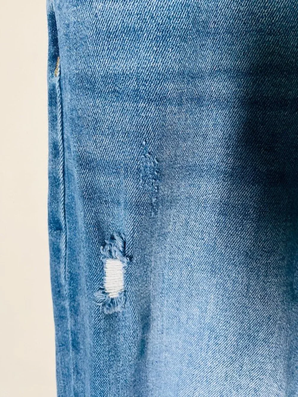 Risen Distressed Flare Jeans With Raw Hem And Rips Size 2XL By Wild Oak Boutique
